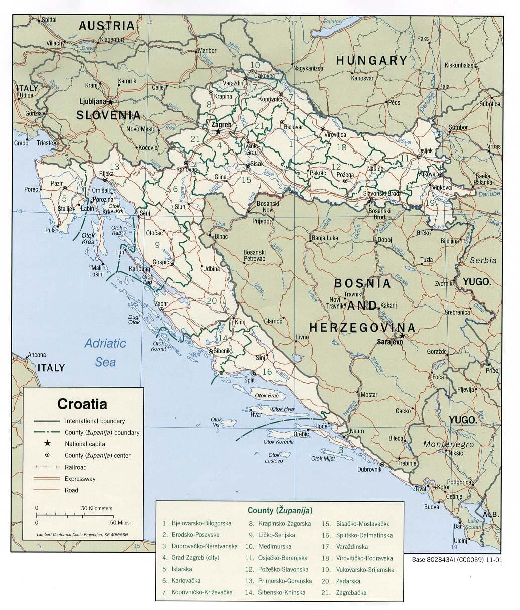 kroaziako kirol mapa