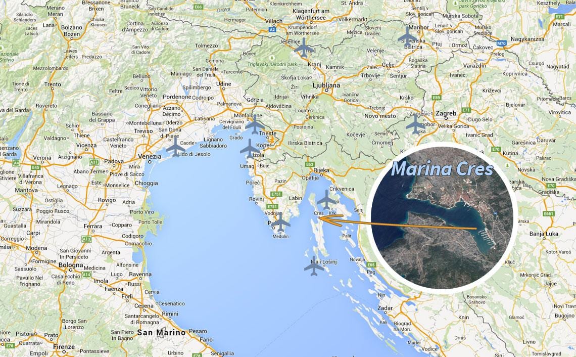 cres mapa kroazia