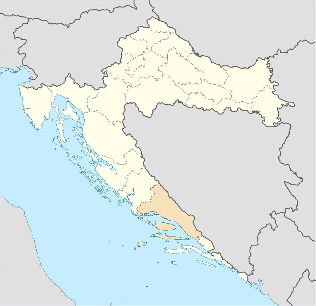 mapa dalmatia kroazia