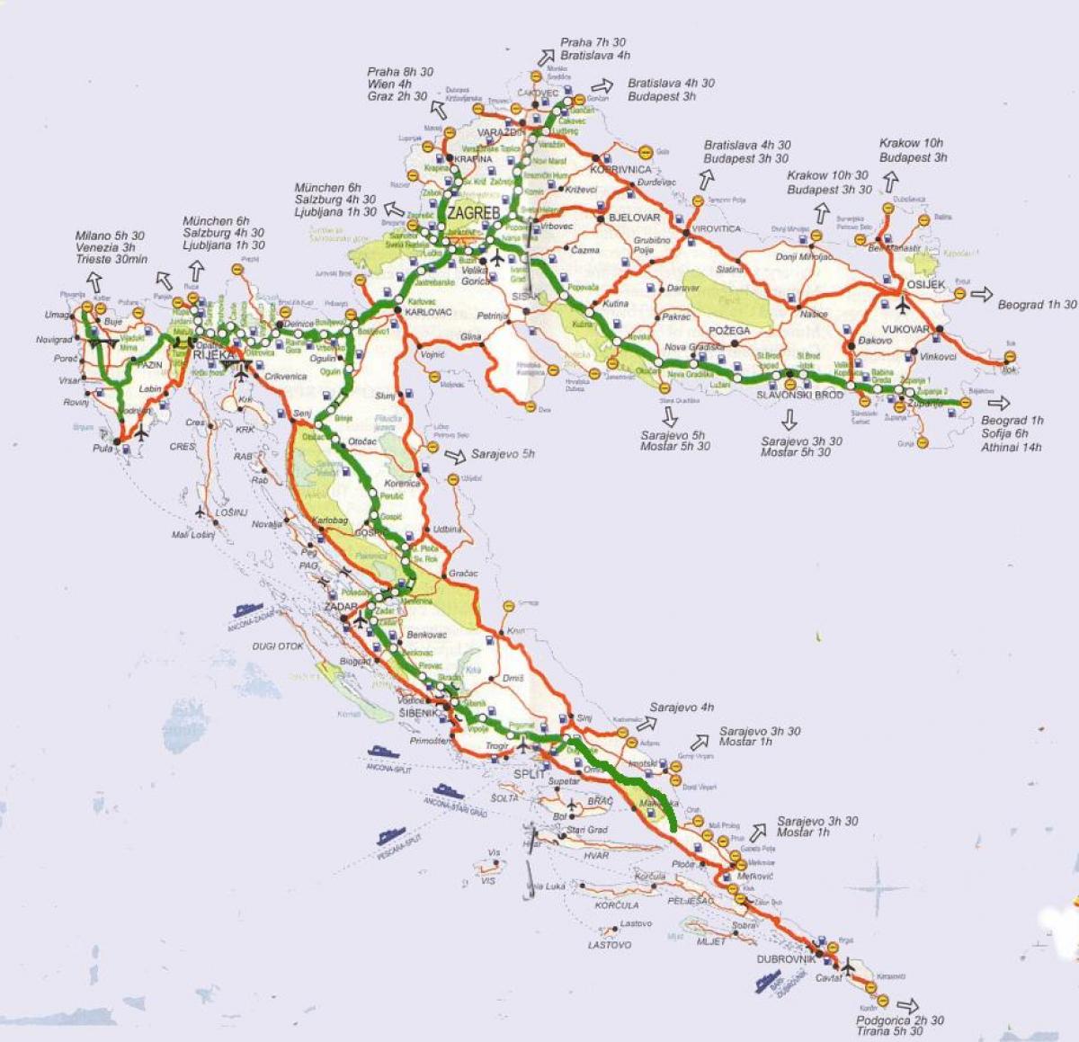 zehatza errepide mapa kroazia