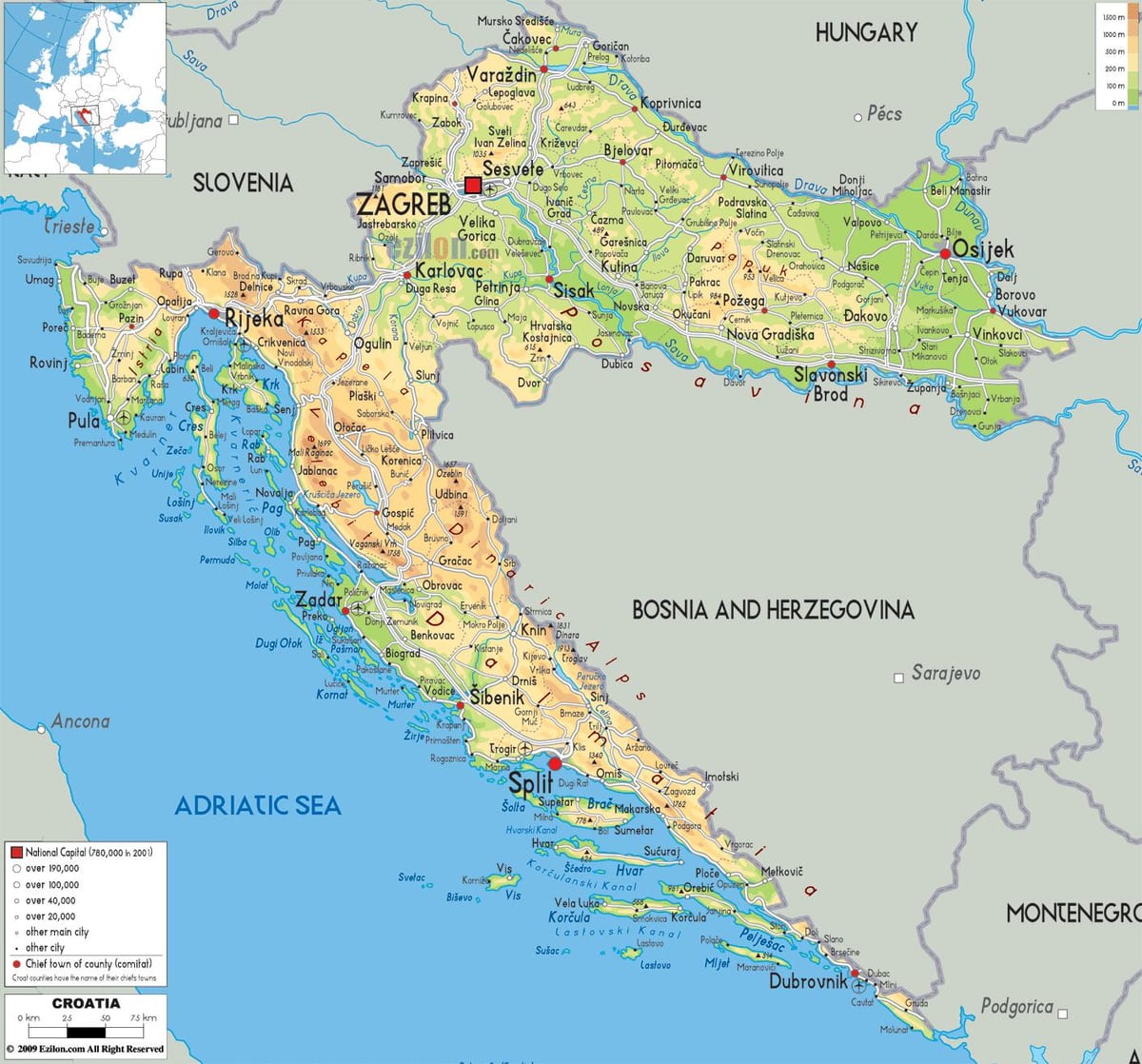 mapa kroazia ibaiaren
