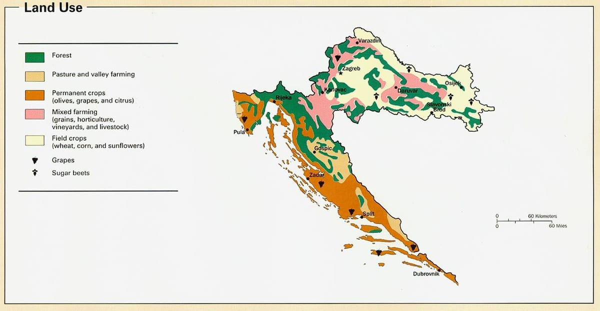 mapa kroazia klima