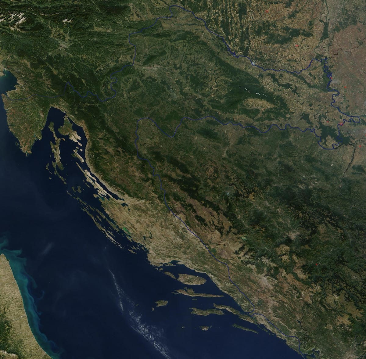 mapa satelite kroazia