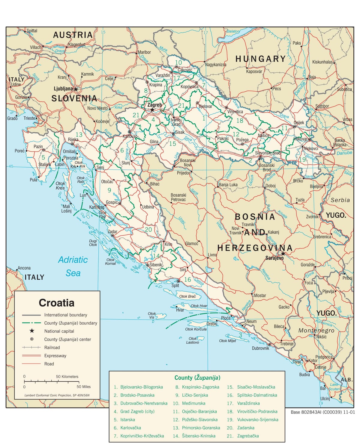 mapa lidl kroazia