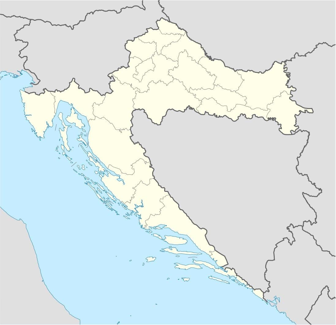 kroazia kokapena mapa