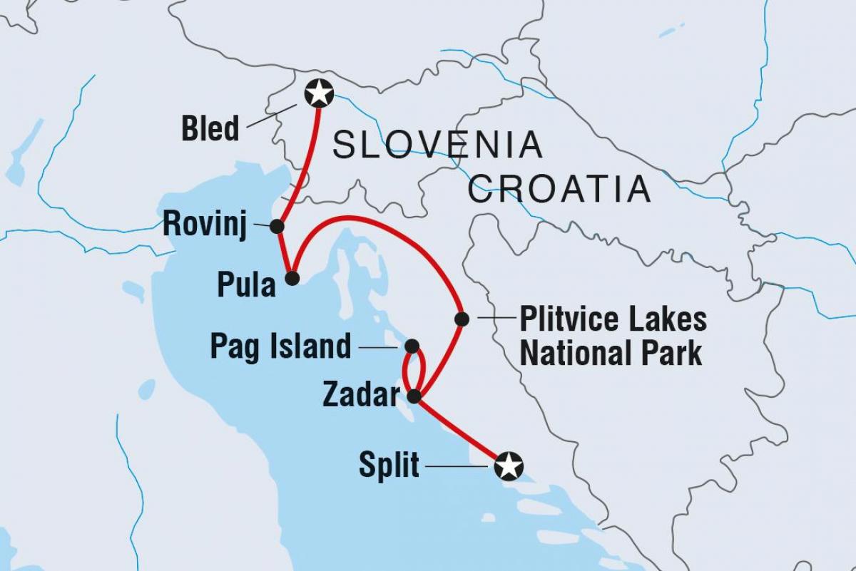 plitvice kroazia mapa