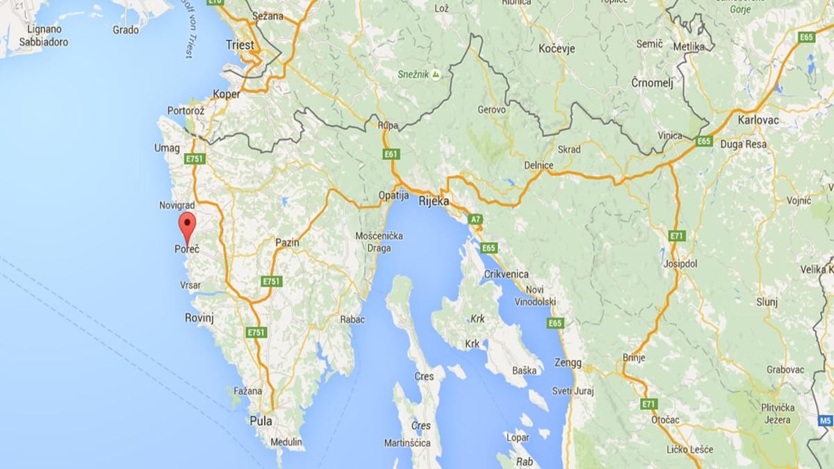 mapa porec kroazia