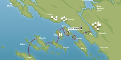 Adriatiko kostaldean kroazia mapa