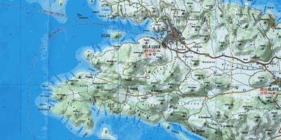 Mapa korcula kroazia