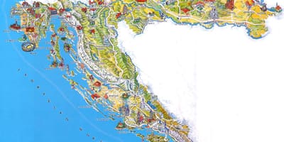 Kroazia erakargarri mapa
