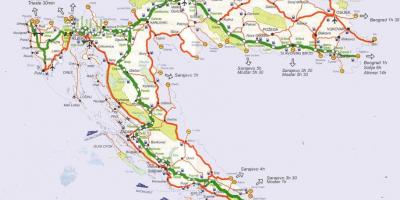 Zehatza errepide mapa kroazia