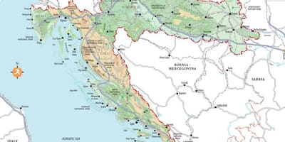 Kroazia hondartza estazioak mapa