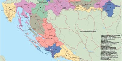 Mapa kroazia mapa bektorea