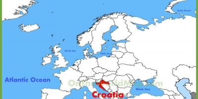 Kroazia kokapena munduko mapa