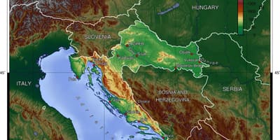 Mapa topografikoak kroazia 