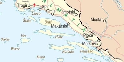 Mapa hegoaldeko kroazia