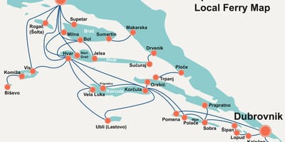 Mapa kroaziako kostalde