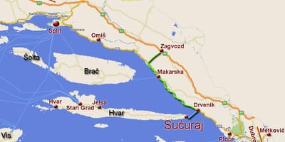 Mapa omis kroazia
