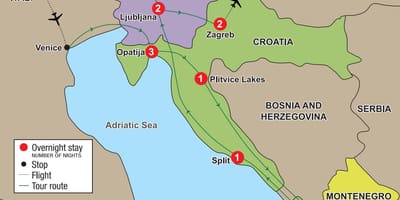 Mapa opatija kroazia