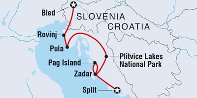 Plitvice kroazia mapa