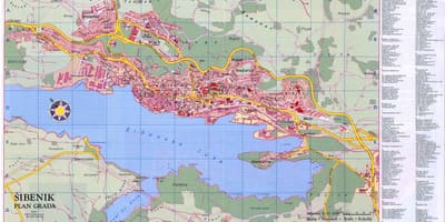 Mapa sibenik kroazia